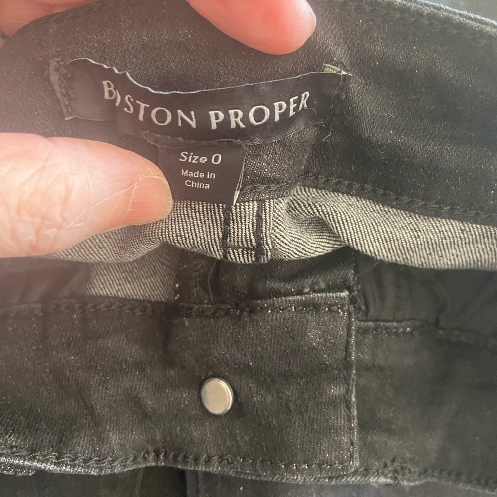 Boston Proper Mixed Pearl Black Denim Jeans - Picture 10 of 14